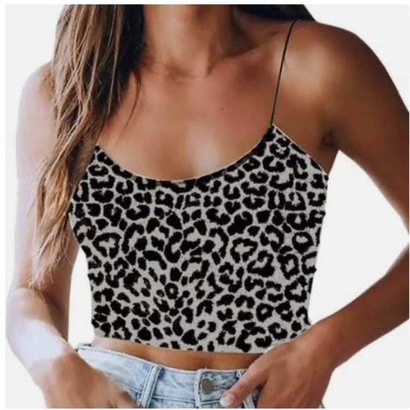 TeenBell. Leopard print tank top. Size M. - Picture 1 of 9